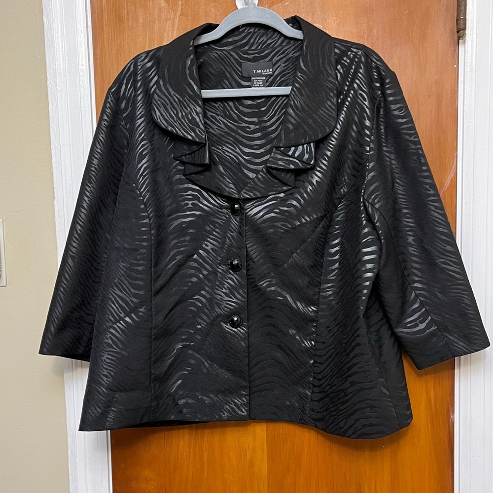 T. Milano Zebra Print Blazer/ Jacket. 18W